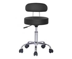 SixBros. Taburete giratorio negro - M-95027X/2129