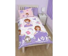 Disney Sofia The First Academy - Juego de ropa de cama edredón individual rotatorio