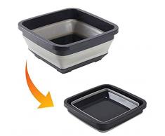 HYFZY Plegable Plato bañera Plegable Lavabo portátil Ligero Lavabo Plegable plástico Washtub Washbowl para casa Camping Cocina al Aire Libre