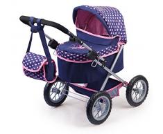 Bayer Design- Cochecito de muñeca, Trendy, Color Azul, Rosa, 68 x 67 x 41 cm (13052AA)