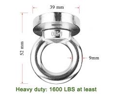 SELEWARE Innovador 450KG Capacidad SUS304 de Acero Inoxidable Heavy Duty Anclaje de Techo, Soporte de Montaje en Pared para Correas de suspensión, Anillos de Gimnasia, Columpios y Hamaca de Yoga
