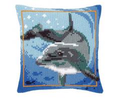 Vervaco - Kit para cojín de punto de cruz, diseño de delfín, multicolor