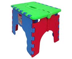 PAMEX - Taburete Silla Infantil Antideslizante con Sistema Plegable Asa de Transporte (Verde)