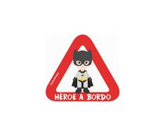 Haberdashery Online Pegatina Adhesiva Bebé a Bordo. Adhesivo vinilo para coche o moto. 16 x 14’5 cm. (27. Batman)