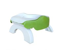 DoubleBlack Orinal Plegable de Viaje Portatil WC Adaptador Asiento Bebe Potty Infantil Water Reductor Frente Verde