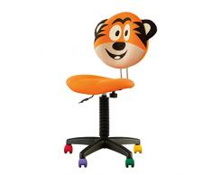 CHAISE-EXPERT Silla Juguete – Silla de Escritorio Infantil ergonómico, Altura del Respaldo Ajustable, Profundidad de Asiento Ajustable, Ruedas Multicolores.