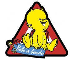 Pegatina Bebé a Bordo diablillo 80x70 mm.