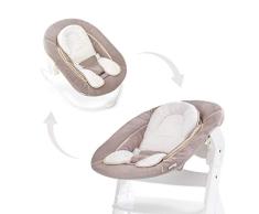 Hauck Alpha 2 en 1 Hamaca Trona, Compatible con Tronas Hauck Alpha Plus y Beta Plus, Hamaca para bebés desde el nacimiento hasta 9 kg, con Reductor de Asiento, Función de Balanceo, Beige