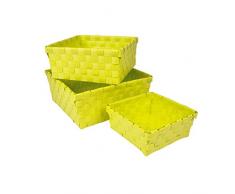 Interior trenzado sin problemas 6GMB267VC carrito Set de 3 Verde Anis 21,5 x 21,5 x 9 cm