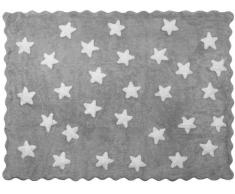 Aratextil. Alfombra Infantil 100% Algodón lavable en lavadora Colección Eden Gris 120x160 cms