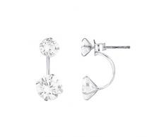 Essens – Pendientes DUO – Joyería Prestige – Plata maciza 925 milésimas – Sistema de cochecito de seguridad – Joya para mujer