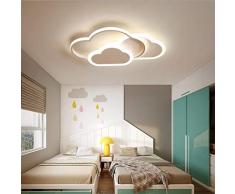 Lámpara de techo LED en forma de nube Lámpara de habitación para chicas Lámpara muy popular entre los niños Lámpara de dormitorio (Luz blanca, Blanco (42 * 25CM)32W)