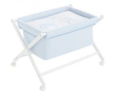 10100904 Minicuna plegable tijera blanco CUADRO Azul