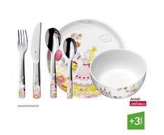 WMF Princesa Anneli - Vajilla para niños 6 piezas, incluye plato, cuenco y cuberterÃa (tenedor, cuchillo de mesa, cuchara y cuchara pequeña) (WMF Kids infantil)