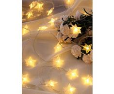 LAMPSJN 2 Piezas, 40 Luces de Cadena Luces Luz de Navidad con Pilas for la iluminación Decorativa Patio, Cochecito, DecorTree Dormitorio Cumpleaños Pared de la Navidad al Aire Libre de Interior Uso