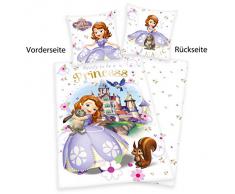 Herding 4479045050 Disney Brave Sofía la Primera Ropa de Cama, Funda de Almohada, 80 x 80 cm y Funda de edredón, 135 x 200 cm, diseño de