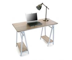 Versa 19840291 Mesa de oficina Mitte, 76,5x55x120cm, Escritorio estudio, Madera