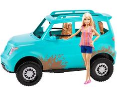 Mattel Barbie Acampada-Muñeca con Coche de Juguetes +3 años, Multicolor FGC99