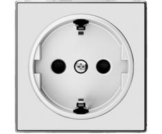 Niessen sky - Tapa base enchufe schuko toma tierra lateral cristal blanco