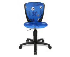 Topstar 70570CA40 Scool 3 - Silla giratoria Infantil, Color Azul/tapizado con Estampado de fútbol