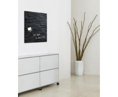 Sigel GL169 Pizarra magnética de cristal artverum / tablero magnético de vidrio, 48x48 cm, diseño pizarra natural