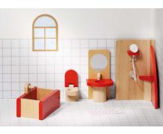 Goki 51717 Accesorio para casa de muñecas Dollhouse Bathroom - Accesorios para Casas de muñecas (Dollhouse Bathroom, Play Dollhouse, Madera,, 3 año(s), 400 g)