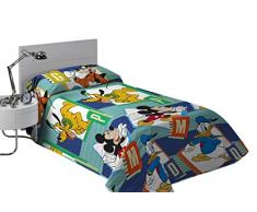 Export Trading Disney - Colcha de coprileto con diseño Mickey & Friends, 260 x 180 cm