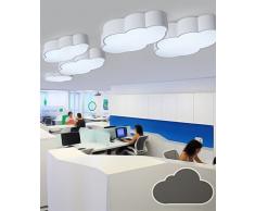 LXSEHN Nube De Sala De Niños Creativa Europea Lámpara De Techo De LED Niños Muchachas Dormitorio Kindergarten Playground Luces ( Color : Gray , Tamaño : L50*W33*8cm 28W )