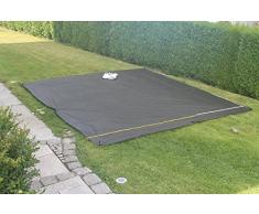 Caja de arena Vellón XXL 3,2 x 3,2 m negro – Protección para caja de arena y 4 x anclajes