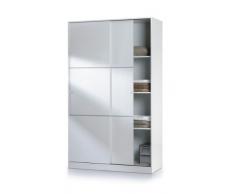 Mobimarket - Armario barato de 2 puertas correderas en color blanco