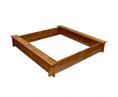 vidaXL Arenero para Niños Cuadrado de Madera de Pino Cajón de Arena Tierra de Patio