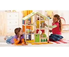 Hape- Casa de muñecas Madera Grande con Muebles (Barrutoys HAP-E3401)