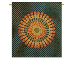 verde tapiz mandala dormitorio tapiz tamaño completo hippie tapices bohemios 92 "x 82"