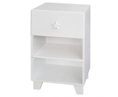 Bainba Mesita de Noche Infantil Piccolo, Blanco, 57 X 32 X 34 cm