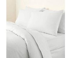 Cubierta de cama, cubierta del edredón conjunto y 2 fundas de almohada, dormitorio juego para cama, todos los tamaños por EDS, blanco, matrimonio grande