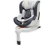 Babify Protect-Fix Silla de Coche Isofix Giratoria 360º - Grupo 0+ 1 (0-18 kg) - Color Soft Grey