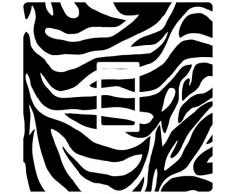 Zebra Blanco y Negro Interruptor de luz adhesivo vinilo autoadhesivo de vinilo por stika. co