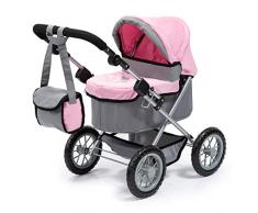 Bayer Design- Cochecito de muñeca, Trendy, Color Gris, Rosa (13008AA)