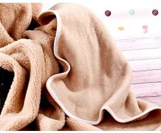 CUNA Manta de 100% pura lana Merina 550gsm, 140/100cm Cálido y Natural Certificada por Woolmark. Muy suave y confortable. Manta Bebe