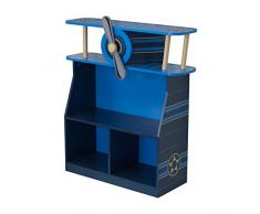 KidKraft 76270 Estantería infantil de madera con diseño avión, muebles para salas de juego y dormitorio de niños