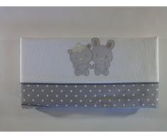 PEKITAS Bebe Conjunto 3 PCS Sabanas Cuna 60X120cm 100% Algodón Franela Color GRIS HECHO EN ESPAÑA