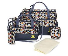5 Piezas Pañal Bolso Conjunto Para Mamás, Pañales De Bebé Cambiar De Bolso
