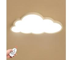 Luz de techo LED Ultra-delgada 5 cm Nubes creativas Lámpara de techo Luz de techo del dormitorio Luz de techo para niños y niñas Lámpara de dormitorio de dibujos animados de techo (Regulable)
