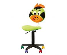 illa Juguete - Silla de Escritorio Infantil ergonómico, Altura del Respaldo Ajustable, Profundidad de Asiento Ajustable, Ruedas Multicolores.