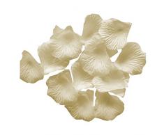 100 pétalos de plástico color crema boda flores dispersa flor niños Rose Flores Mesa Decoración