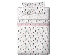 Disney Minnie Blue Skirt Juego Sábanas de 3 Piezas para Cama 105, Cotton