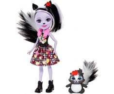 Enchantimals - Sage Skunk y Caper, muñeca con mascota (Mattel FXM72)
