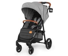 Kinderkraft Silla de Paseo GRANDE 2020, Amortiguación, Hasta 15kg, Gris