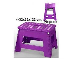 Taburete plegable violeta 32X25X22