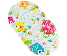 Afufu Alfombrilla Antideslizante Bañera, Alfombra Baño Infantil con Ventosas Fuertes, Seguridad Baño Ducha Mat Niños, Historieta Bebés Alfombra de Baño Antideslizante Bañera Baño Suelo Ducha